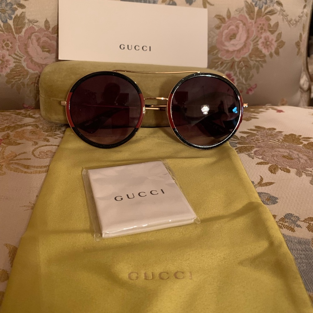 Authentic Gucci Monogram Gg Round Sunglasses Unis… - image 8
